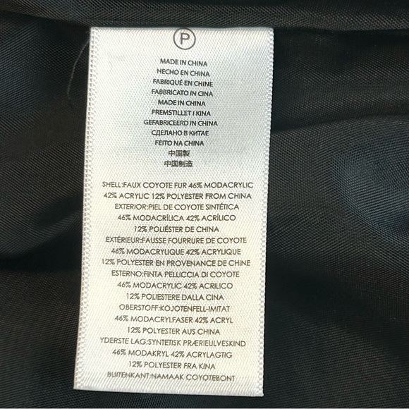 MICHAEL Michael Kors gray black faux fur jacket Sz L NWT - Picture 8 of 11